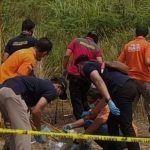 Olah TKP Penemuan mayat terbakar dan termutilasi disemak-semak yang diduga sebagai Pegawai Bapenda Semarang yang hilang. (ist)