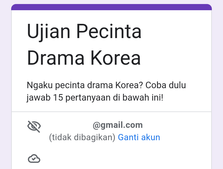 ujian pecinta drama korea