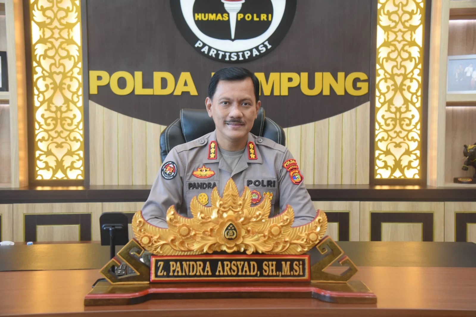 Kabid Humas Polda Lampung Kombes Pol Zahwani Pandra Arsyad, saat menjelaskan motif polisi tembak polisi di Lampung. (Humas Polda Lampung)