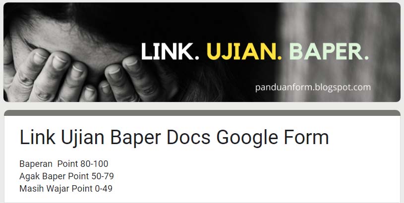 Link Ujian Baper Docs Google Form
