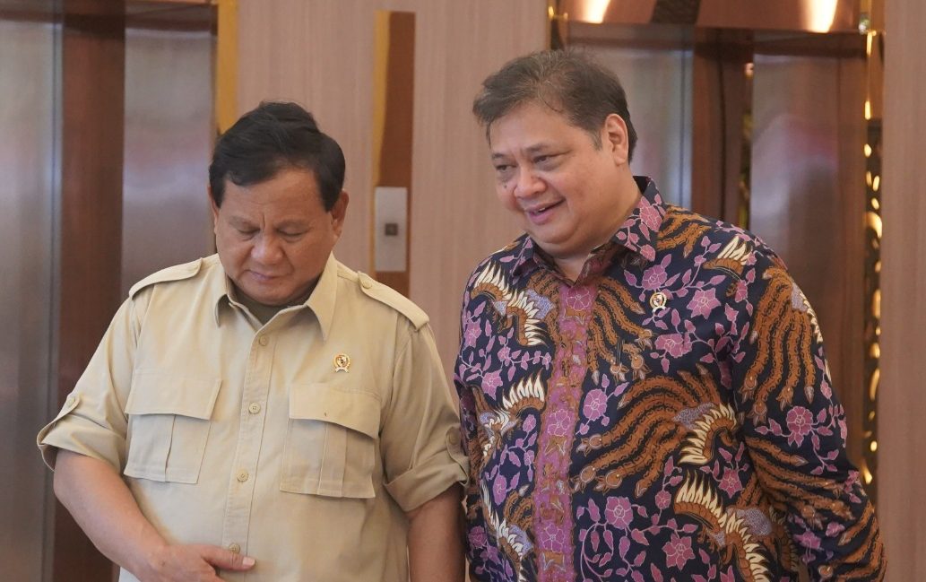 ga Hartarto menerima kunjungan Menhan Prabowo Subianto untuk membicarakan ketahanan pangan