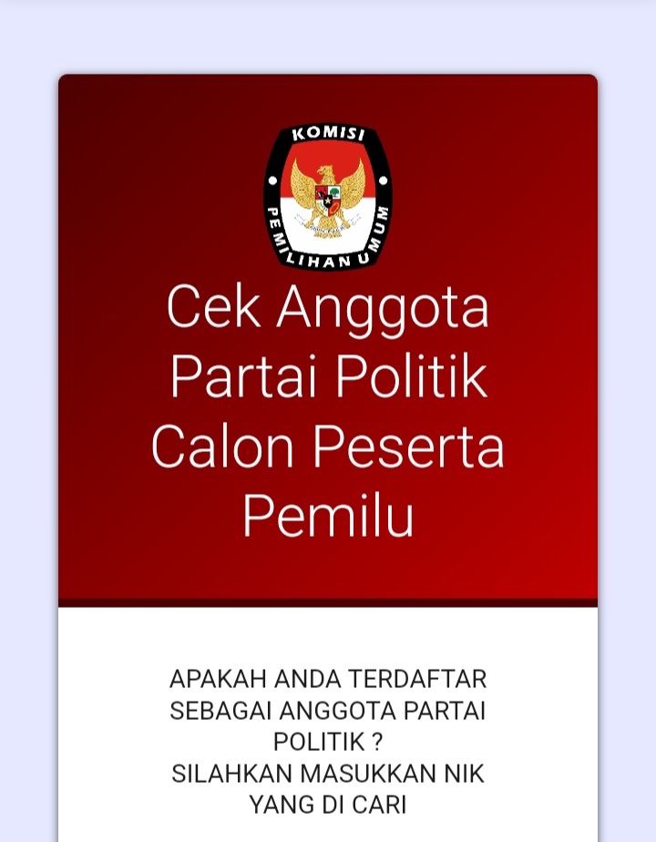 cek nama anggota parpol