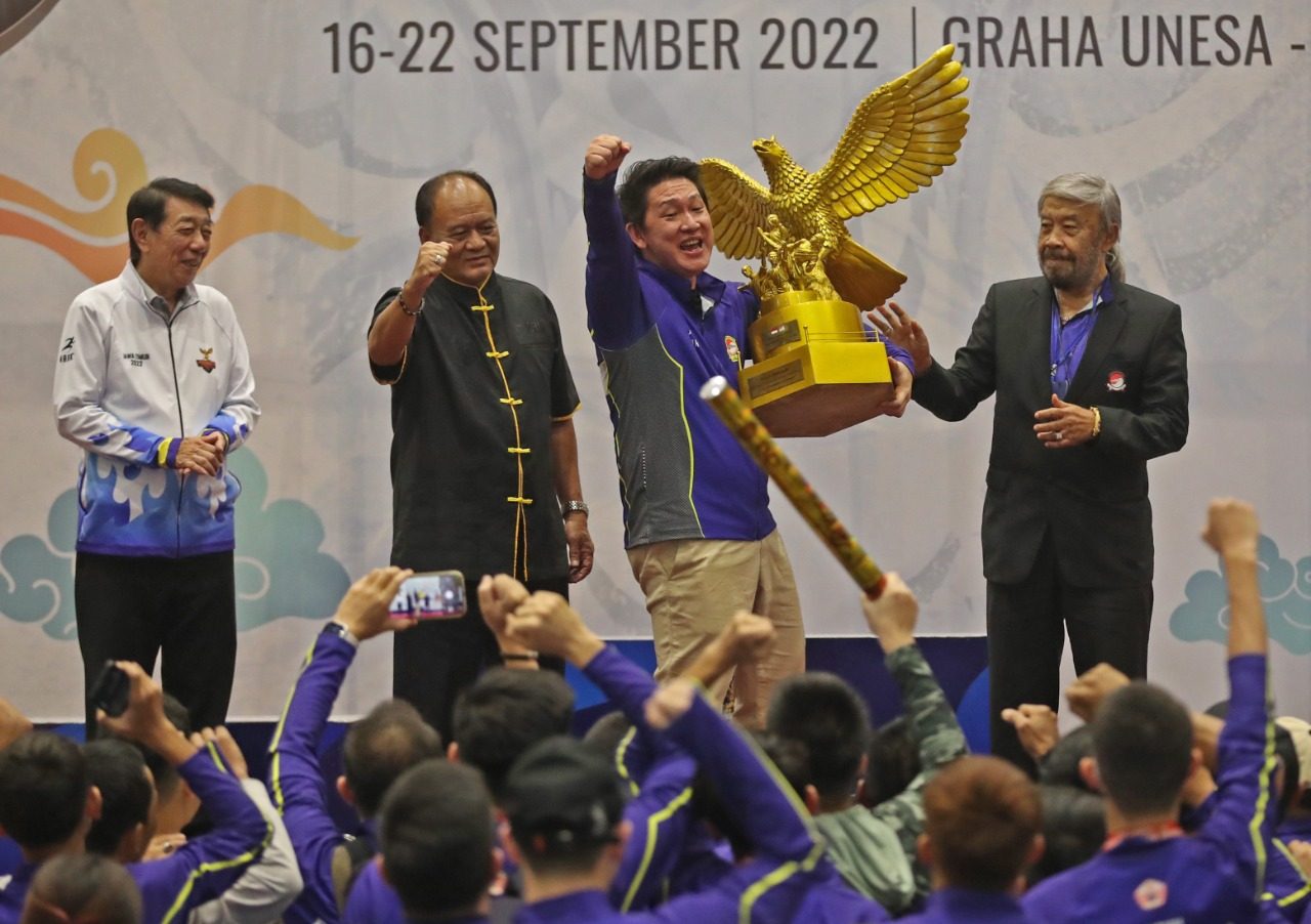 DKI Jakarta Rebut Piala Presiden 2022 Kejurnas Wushu dari Jawa Timur