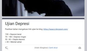 Link Tes Ujian 'DEPRESI' Via Google Form yang Viral di TikTok, Cek Tingkat Depresimu!