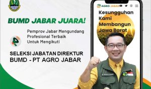 BUMD Pemerintah Daerah Provinsi Jawa Barat (Pemdaprov Jabar) saat sedang membuka lowongan untuk posisi calon direktur di PT Agro Jabar.