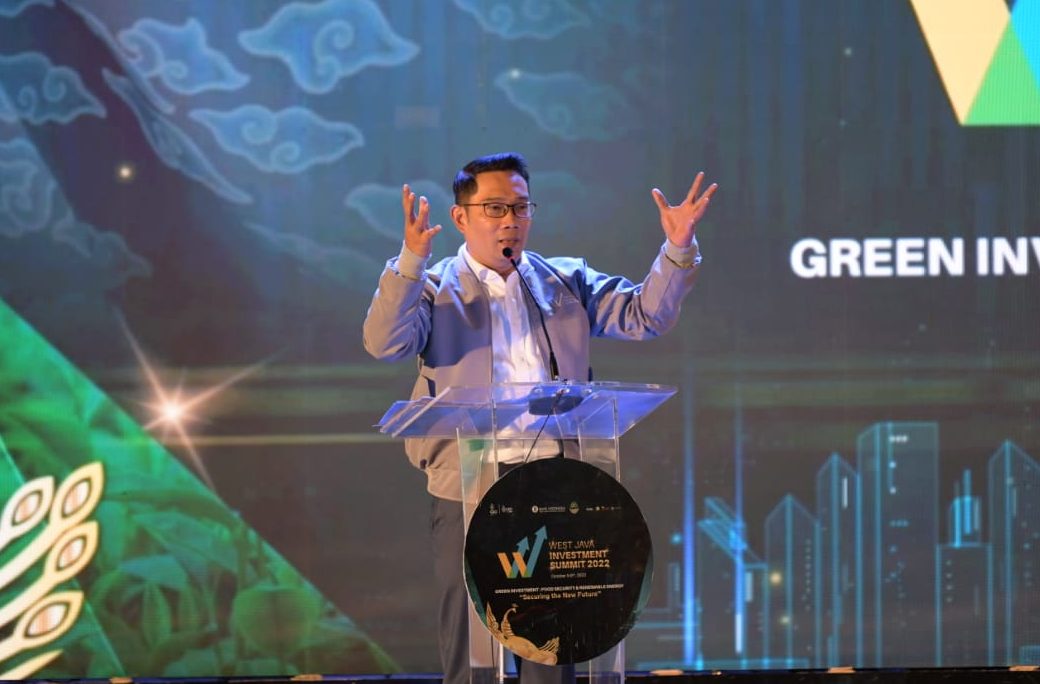Gubenur Jabar ketika membuka acara helatan West Java Investement Summit (WJIS) 2022,