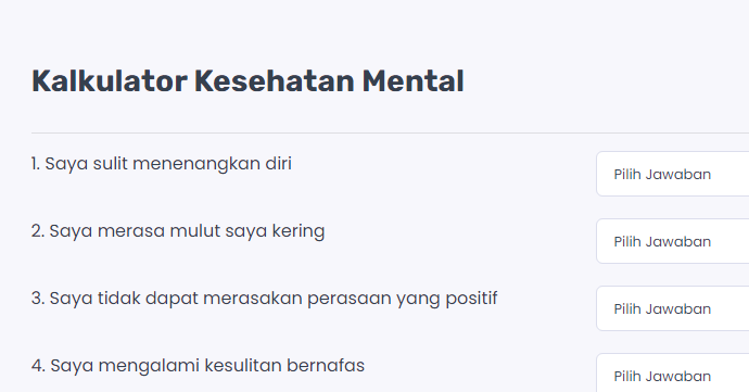 kalkulator kesehatan mental