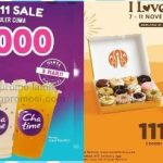 Aneka Promo 11.11: JCO, Chatime, Gofood, Shopee, Chatime, Pizza Hut, Kopi Kenangan Sampai Street Boba