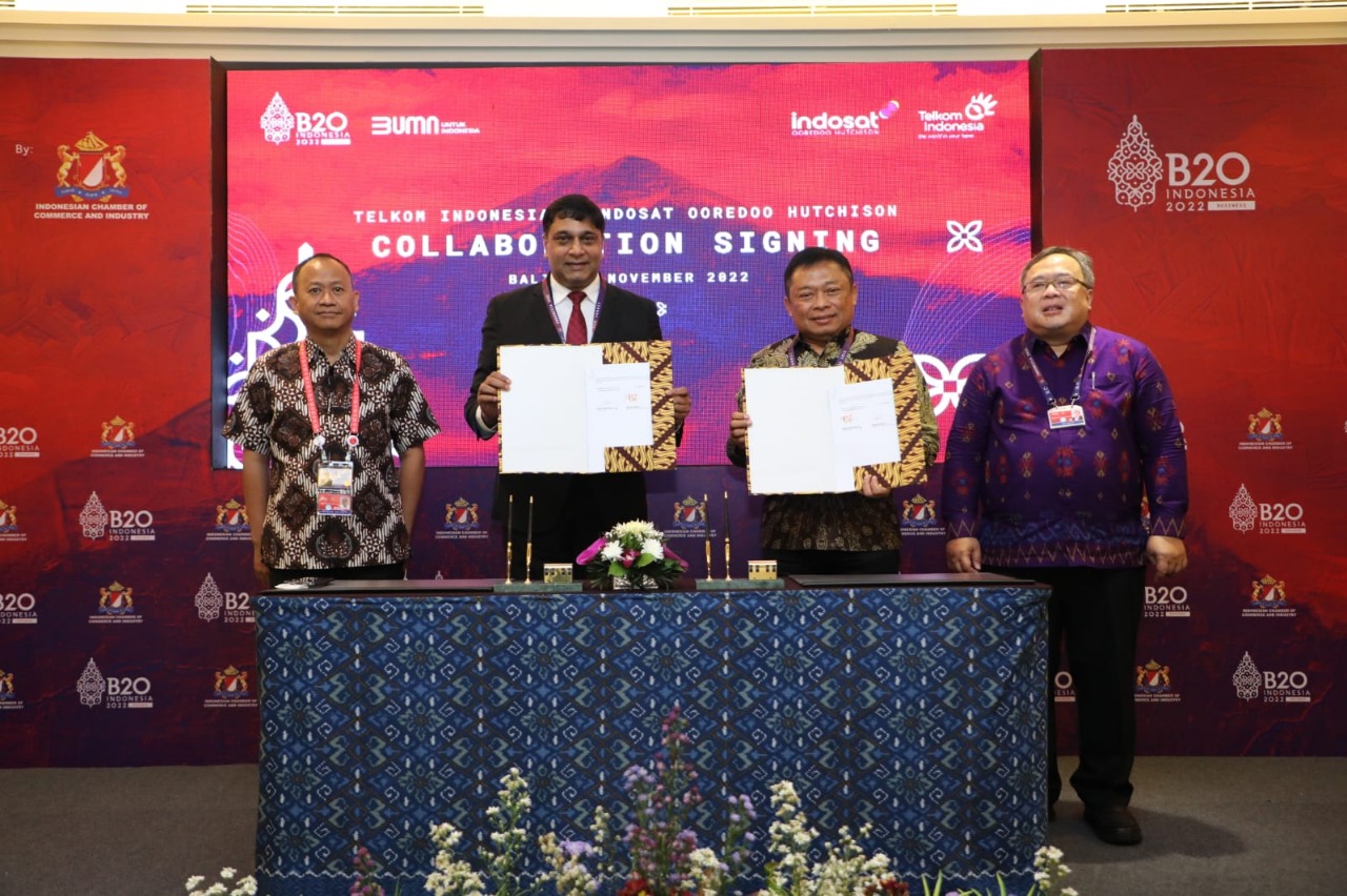 Kolaborasi Telkom Indonesia dan Indosat Ooredoo Hutchison Mengakselerasi Pertumbuhan Ekonomi Digital Indonesia