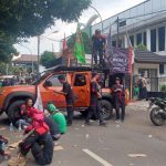 Sejumlah buruh saat melakukan aksi di depan Kantor Dinasker Kabupaten Bogor soal usulan UMK 2023. (Sandika Fadilah/Jabarekspres.com)