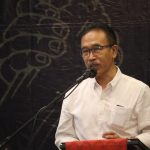BERIKAN KETERANGAN: Ketua Korpri Jawa Barat, Daud Achmad saat memberikan penjelasan soa kegiatan HUT ke-51 Korpri yang Direset ulang akibat gempa bumi Cianjur. (istimewa)