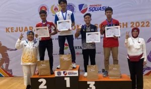 Setelah meraih juara umum pada ajang Kejuaraan Nasional Squash 2022 Atlet Squash Jawa Barat mendominasi masuk jadi  tim nasional