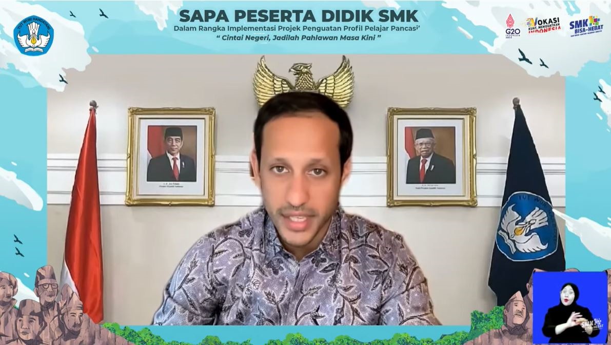 Mendikbud Nadiem Makarim Kembangkan Karakter Siswa SMK