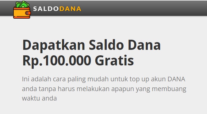 Cukup Masukan Nomer HP Auto Dapat Rp100 Ribu gratis dari Saldo DANA