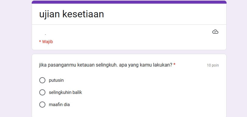 Link Tes Ujian Kesetiaan Terbaru 2023 Via Google Form Gratis