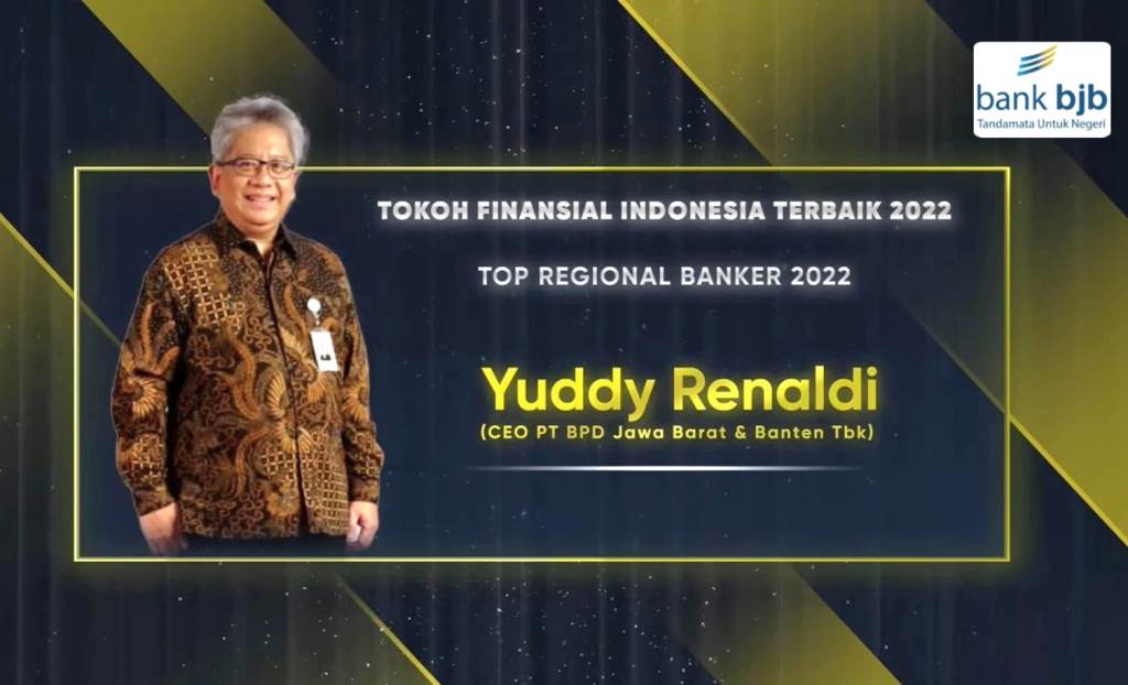 Direktur Utama bank bjb Yuddy Renaldi Top Regional Banker 2022