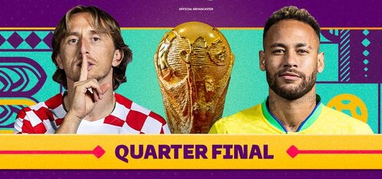 Live streaming gratis prempat final piala dunia tersaji dalam laga Kroasia vs Brazil.