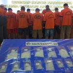 BERHASIL DIAMANKAN: Puluhan orang tersangka kasus narkotika diringkus Polres Bogor. (sandika fadilah/jabar ekspres)