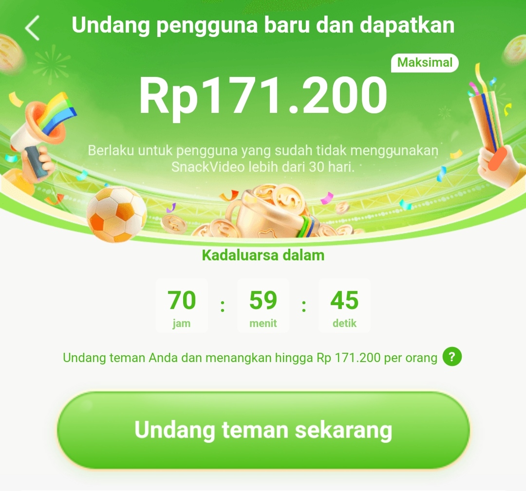 Fitur Undangan SnackVideo - Tangkap Layar di Aplikasi SnackVideo