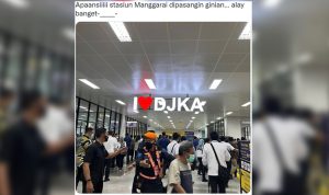Pasang Reklame 'I Love DJKA' di Stasiun Manggarai, KAI Dinilai Alay