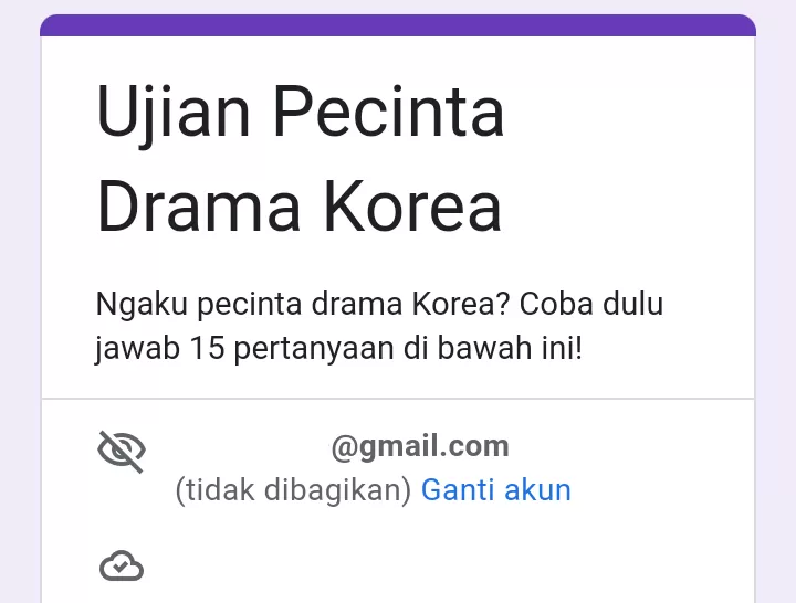 link tes ujian pecinta drama korea terbaru 2023