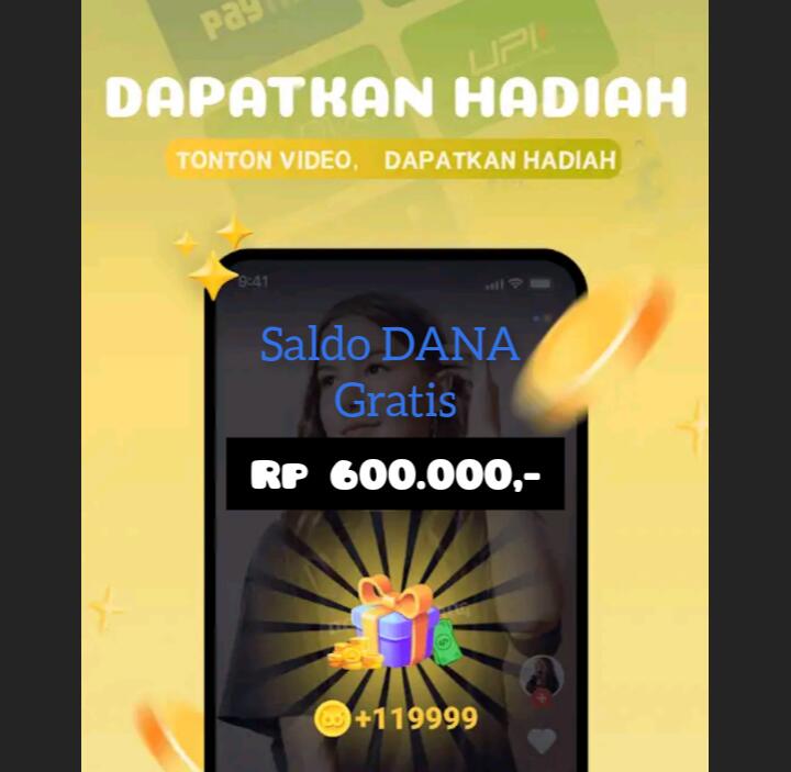 Saldo DANA Gratis Rp600.000 Langsung Masuk Kantong dengan aplikasi ini.