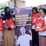 Sorak sorai warga dengan memberikan dukungan kepada Ganjar Pranowo bergema di Soreang Kabupaten Bandung.