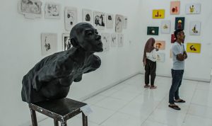 Pameran seni rupa bertajuk Prelude di Gedung Pusat Kebudayaan yang berlokasi di Jalan Naripan, Kota Bandung. (KHOLID/JABAR EKSPRES)