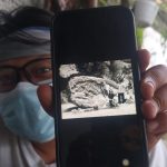 MASIH TERSIMPAN: Foto dokumentasi patung karya Tubagus Chutbani di Lembang pada masa lalu. (Akmal Firmansyah/ Jabar Ekspres)