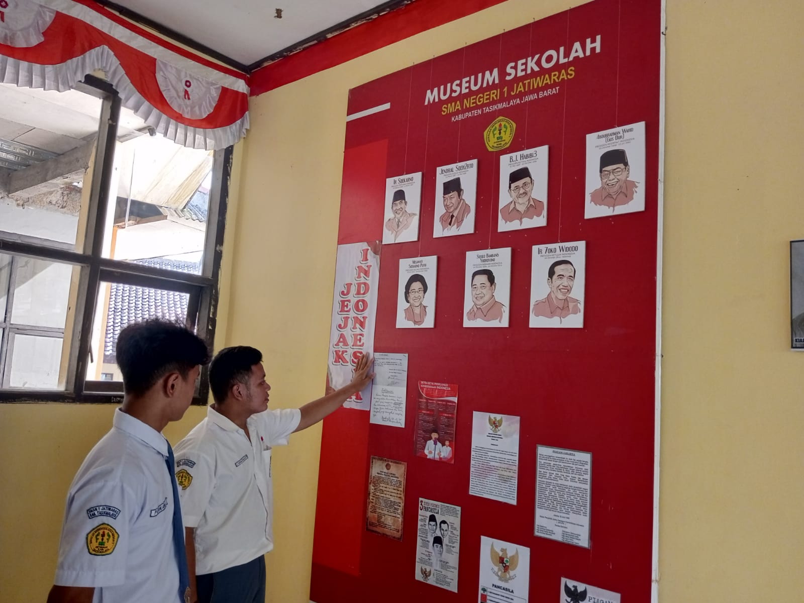 INOVASI: SMAN 1 Jatiwaras Kebupaten Tasikmalaya berhasil menciptakan Museum Sekolah yang dipamerkan di lingkungan sekolah.  