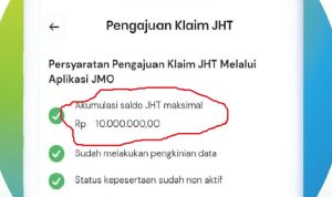 Bukti pencairan program JHT berupa saldo DANA gratis langsung cair hingga Rp 10 juta melalui aplikasi JMO 2023. (ILUSTRASI)