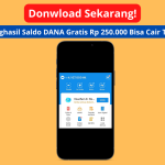 Cobain Sekarang! Akses Aplikasi Penghasil Saldo DANA Gratis Rp 250 Ribu Tiap Hari Langsung Cair, Download Disini!