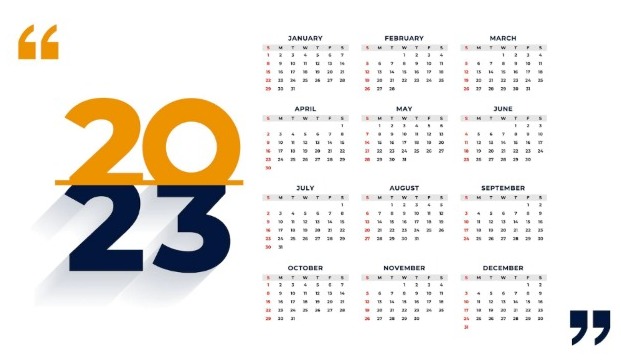 Kalender 2023 dengan Tanggal Merah, JPG, PDF, NG Lengkap Gratis!