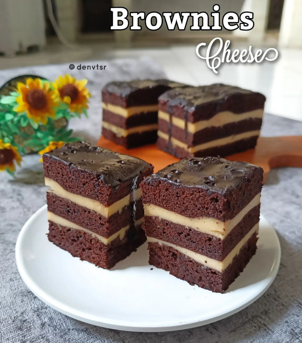 Resep Mudah Kue Brownies Lumer Abis! (sumber foto: @denvtsr)