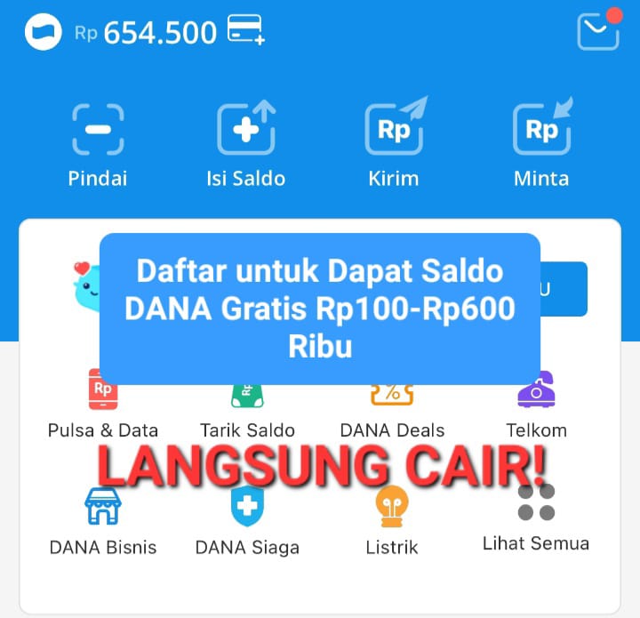 saldo dana gratis langsung cair