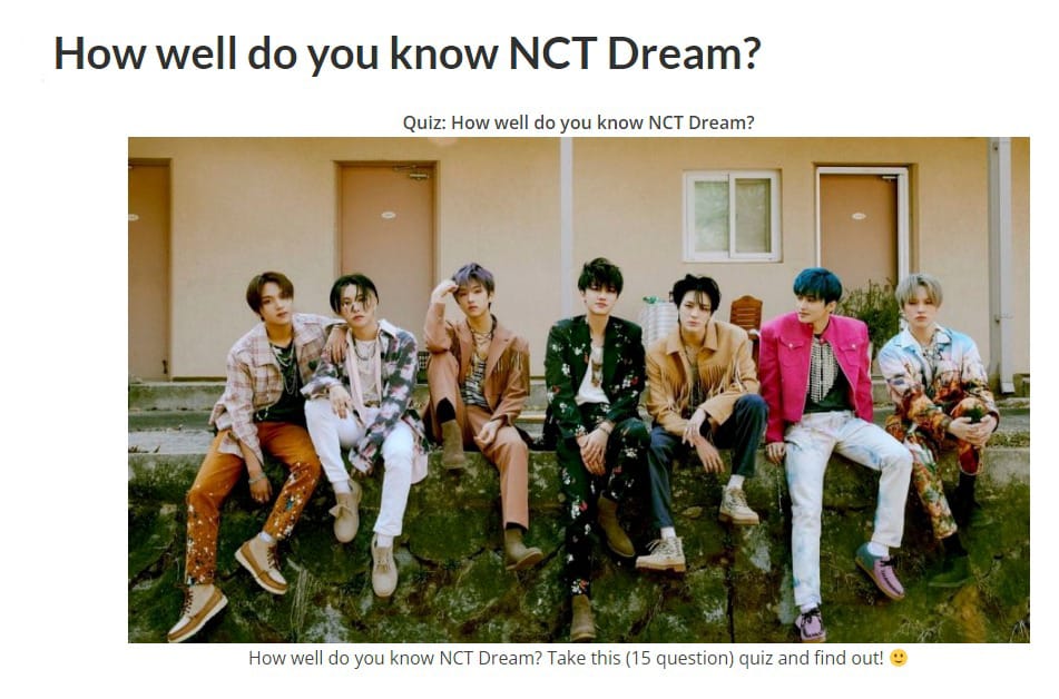 Tangkapan Layar Ujian Fans NCT Dream