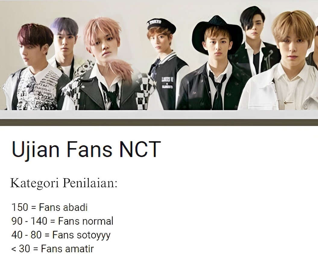 Tangkapan Layar Link Ujian Fans NCT Via Google Form