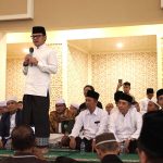BERIKAN PESAN-PESAN: Wali Kota Bogor Bima Arya saat mengawali dibukanya Masjid Agung Kota Bogor. (YUDHA PRANANDA/JABAR EKSPRES)