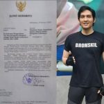 Surat yang menyatakan Wabup Indramayu Lucky Hakim mundur dari jabatannya.