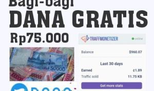 DANA gratis Rp75.000 Dibagikan per Maret 2023