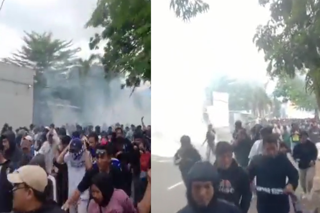 Suporter PSIS Rusuh, Polisi Tembakkan Gas Air Mata Suporter Sesak Nafas!