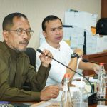Wakil Ketua Komisi II DPRD Kota Bogor Jatirin dan Sekretarisnya Mardiyanto menyoroti kinerja Perumda PPJ. (Yudha Prananda / Jabar Ekspres)