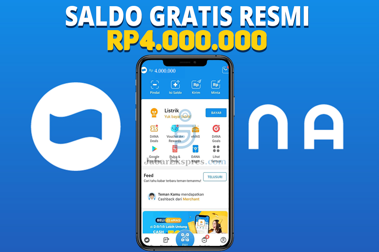 Rp4.000.000 Juta Saldo DANA Gratis Resmi dari Aplikasi, Cepat Klaim!