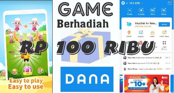 Rp100.000 Dana Gratis langsung Cair dari aplikasi game ini