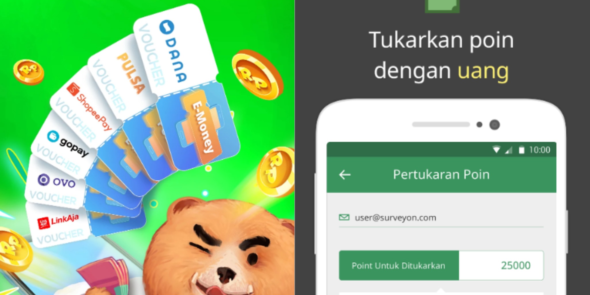 Aplikasi Penghasil Uang ke Dompet Digital Saldo DANA, GoPay, ShopeePay Gratis/ Kolase Play.google.com