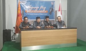 Bawaslu Kabupaten Bandung Kabupaten Bandung ketika menggelar pers conference untuk pemutahiran data pemilih