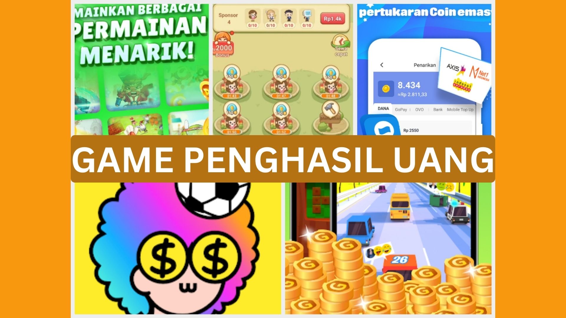 Deretan Game Penghasil Uang Bisa Cair Ke DANA/ Kolase Play.google.com