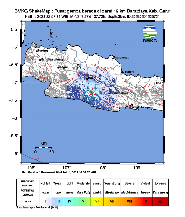 Gempa Garut Magnitudo 4,3 Terasa Hingga Bandung