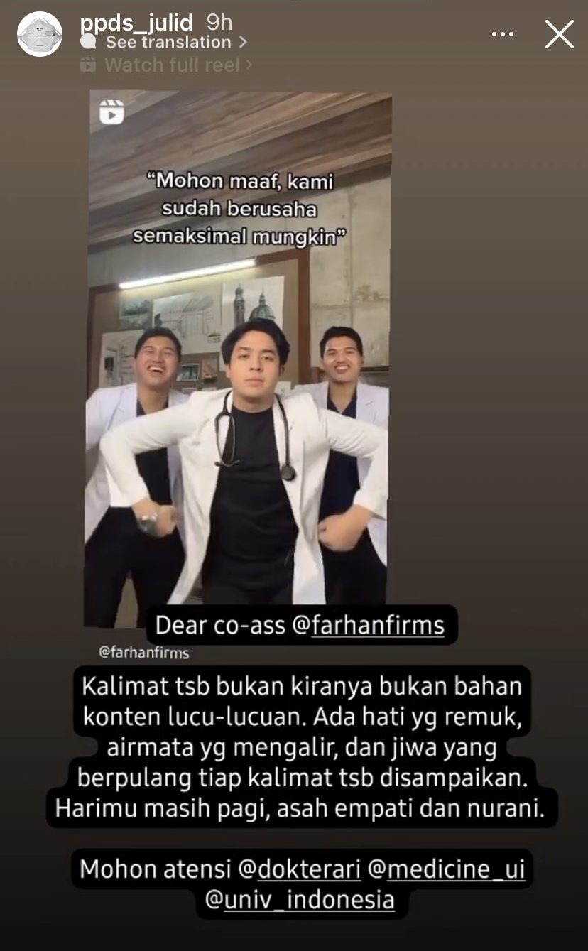 Jerome Polin Dikecam Netizen Atas Konten Sensitif Terhadap Dunia Kesehatan, Jehian Saya Menyesal