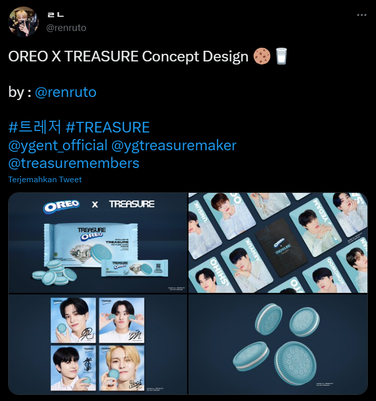 OREO X TREASURE/ Twitter @renruto